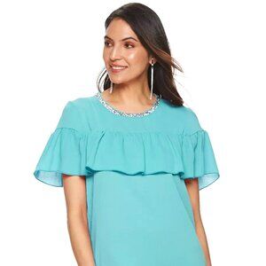 NWT ~ Women's Juicy Couture Ruffle Layer Top (Size: Medium)